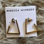 Rebecca Minkoff COPY -  Yellow Gold Triangle Half Hoop Earring  Dangle Photo 0