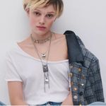 Free People  For What It's Worth Layered Necklace Silver NWT Bohemian Fringe Boho Photo 13