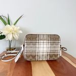 Coach NWT Mini Camera Bag In Signature Canvas With Hunting Fishing Plaid Print Photo 1