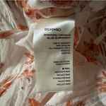 Free People White Amanda Ruffle Long Sleeve Wrap Orange Floral Top Photo 15