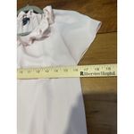 Blush Ann Taylor Petite Pink Ruffle Neck Blouse Size XSP Short Sleeve Photo 3
