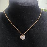 Dainty Gold Stainless Steel Chain And AB Heart Charm Pendant Photo 3