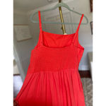 Old Navy  Linen Blend Romper Jumpsuit Smocked Coral Summer Spring Boho Pockets XL Photo 2