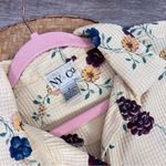 Vintage 90’s pal yellow floral thermal‎ oversized button down shacket Photo 4