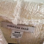 American Eagle Mix Stitch Hooded Cropped Knit Cream Sweater Size M Size M Photo 2