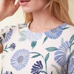 Spartina 449 Tahlia Jersey T-shirt Dress Ogeechee Daisy Blue cotton resortwear Photo 4