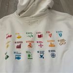 Pangaia x SDGS Hoodie Sweatshirt organic cotton womens Cream (small) casual Red Photo 6