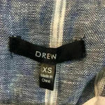 Drew  linen blend denim blue and white jacket sz XS NWT Photo 7