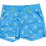 Birdies And Bows Womens Blue Golf Shorts All Over Club Print Size 6 Photo 0
