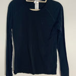 Athleta  Black Longsleeve fitted athletic top size large Photo 0