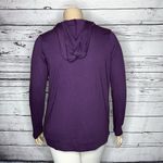 Gap  NWT Size XL Purple Cotton/Modal Blend Kangaroo Pocket Hooded Shirt Top Photo 3