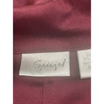 Spiegel Silk Blend Blazer Top Women’s 18 Burgundy Satin One Button 90s Holiday Photo 5