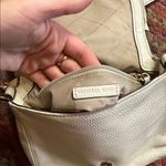 Michael Kors WHITE CREAM PEBBLED LEATHER CROSSBODY FLAP PURSE Photo 4