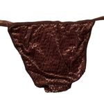 SKIMS  Burnout Velvet String Bikini In Chestnut Size 3x. Photo 1