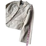 Apt. 9  Beige Metallic Suede Genuine Leather Blazer Photo 9
