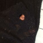 Free People black lace varsity zip up bomber knit sweater jacket size S Photo 3