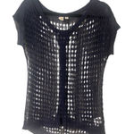 Anthropologie  open work top by Yellow bird navy sz small Photo 0