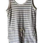 Old Navy Romper Terry Cloth Medium Striped Tank Sleeveless Drawstring Pockets Photo 0