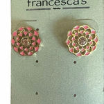 New Womens Francesca’s Francescas Radiant Florwer Stud Earrings Pink Photo 0