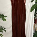 Revelry Rava Velvet Maxi Bridesmaid Dress in Rust Size 8 Brown Photo 4