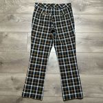 Anthropologie The Essential Slim Kick Flare Plaid Crop Pants Size 2 Photo 4