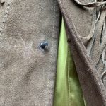 Vintage Pioneer Wear Western Suede Fringe Jacket Brown Size 38 Photo 5