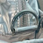 Madden Girl New With Tags Metallic Silver Tote Bag Set Weekender and waist bag Photo 7