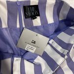 Purple High Waist Striped Pleated Shorts Size L Photo 1