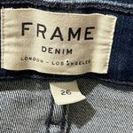 frame denim  Le Skinny de Jeanne Crop Jeans Shredded Hem Size 26 Photo 5