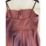 Azazie  A6 Satin Slip Dress – Mauve Pink, Spaghetti‎ Straps, Midi Length Photo 13