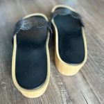 Just Fab Women’s Wavy Eyelet Platform Sandals in Caviar Black Sz 5 1/2 Photo 1