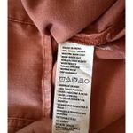 prAna  XL Hidden Button  Women’s Long Sleeve Shirt Orange Brown Tencel Photo 4