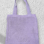 Lavender Knit Tote Bag Purple Photo 0