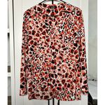 Jones New York  Leopard Print V-Neck Long Sleeve Top Womens Size‎ Small Photo 1