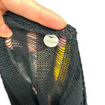 margaret o'leary Margaret O'Leary Black Lightweight Open Knit Short Sleeve Sweater Size Medium Photo 5