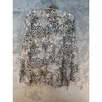 Chico's Button Down Blouse Large Animal Print Academia Mob Wife Boho Photo 3