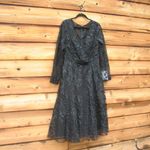 Mac Duggal 204041 Long Sleeve Floral Embellished Cocktail Dress Photo 5