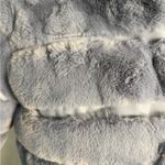 Dolce Cabo Blue Puffer Jacket with Plush Cropped Design Size M Photo 3