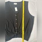 Lou & grey NWT Women’s V-Neck Button Front Shirt Vest Tank Top Size XL Photo 5