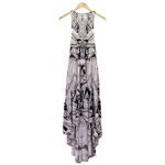 Free People  La Mar Maxi Dress Long Flowy Batik Print Black & Cream Size Small Photo 3