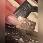 Coach Black Madison Satchel Flap in glitter python bag Photo 3