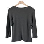 Max Mara  3/4 Sleeve Wool Angora Blend T-Shirt in Charcoal Gray Size XL Photo 1