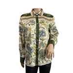 ZARA ✨ Paisley Flowy Printed Button Down Sz Medium Blouse✨ Photo 9