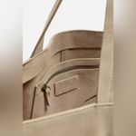 ZARA NWT Leather Shopper Bag - Bone White & Zipper pocket inside STUNNING Piece! Photo 3