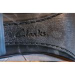 Clarks Suede Ankle Boots Heeled Faux Fur Trim Warm Winter Booties 6M Photo 8