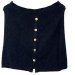 Lilly Pulitzer  Lizona Sweater Skirt Knit Mini Black Gold Button Straight Fitted Photo 1