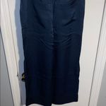 Club Monaco  Navy Silky Pant with Side Tie Photo 6