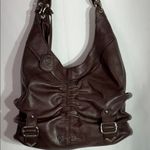 Jessica Simpson Brown Pebbled Shoulder Bag JS5132 Slouchy Buckle Hobo Purse Photo 0