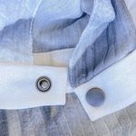 Helmut Lang  Mars Print White Grey V Neck Top Photo 6