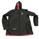 Disney  Parks Minnie Mouse Women's M Black Polka Dot Hooded Windbreaker 22x26.5 Photo 1